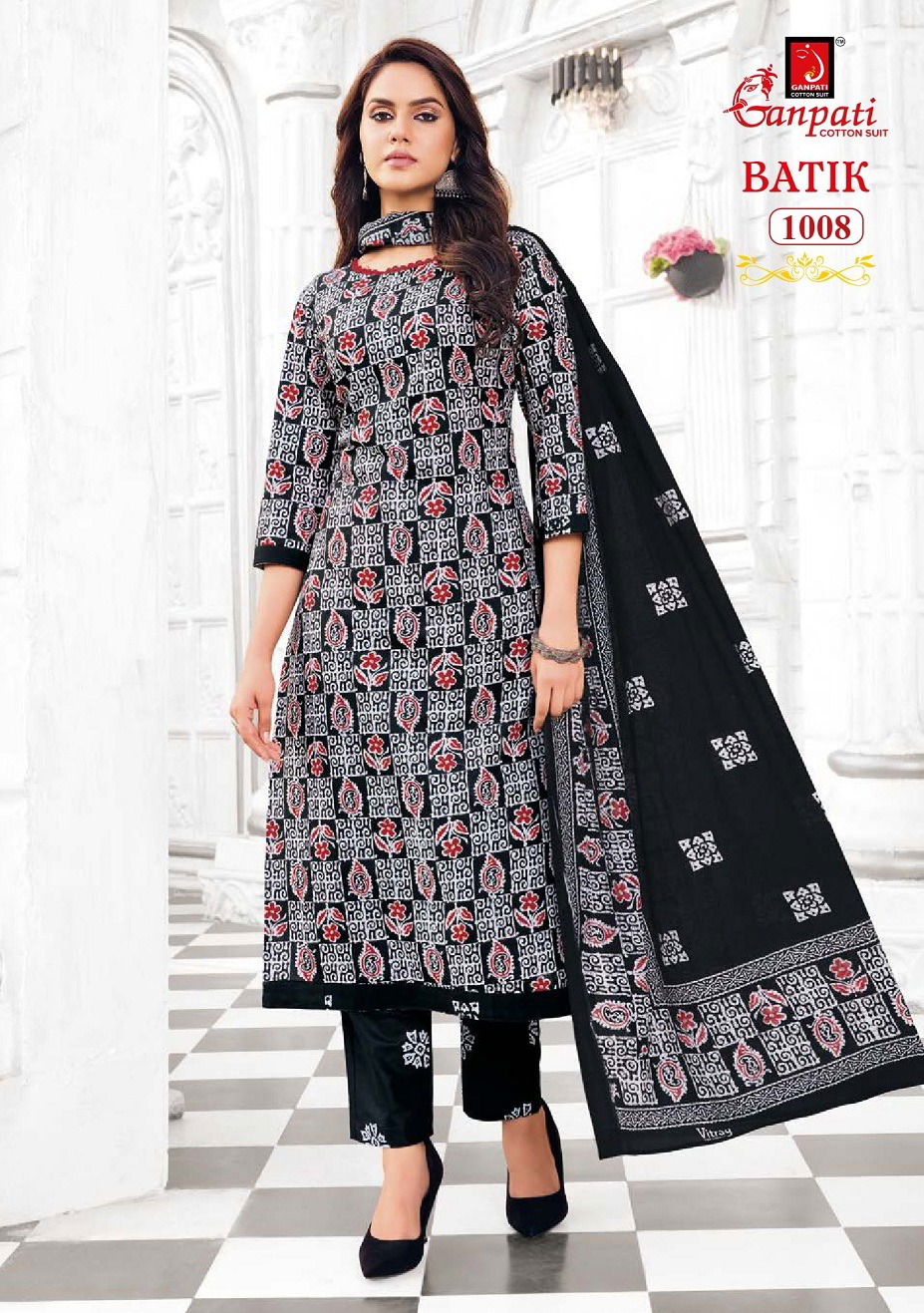 Batik Vol 10 By Ganpati Printed Cotton Kurti With Bottom Dupatta Orders In India